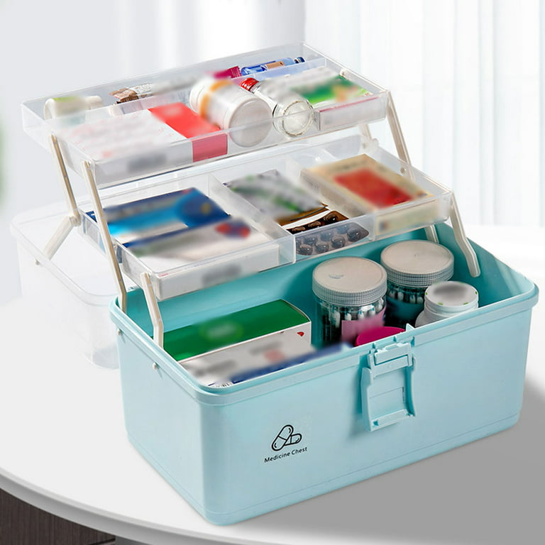 First Aid Kit Medicine Storage Box Portable Emergency Box Household Double  Layers Medicine Boxes Medical Kit