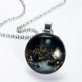 thumbnail image 2 of Christmas Glass Design Circular Pendant Necklace - Elegant Womens Necklaces, 2 of 5
