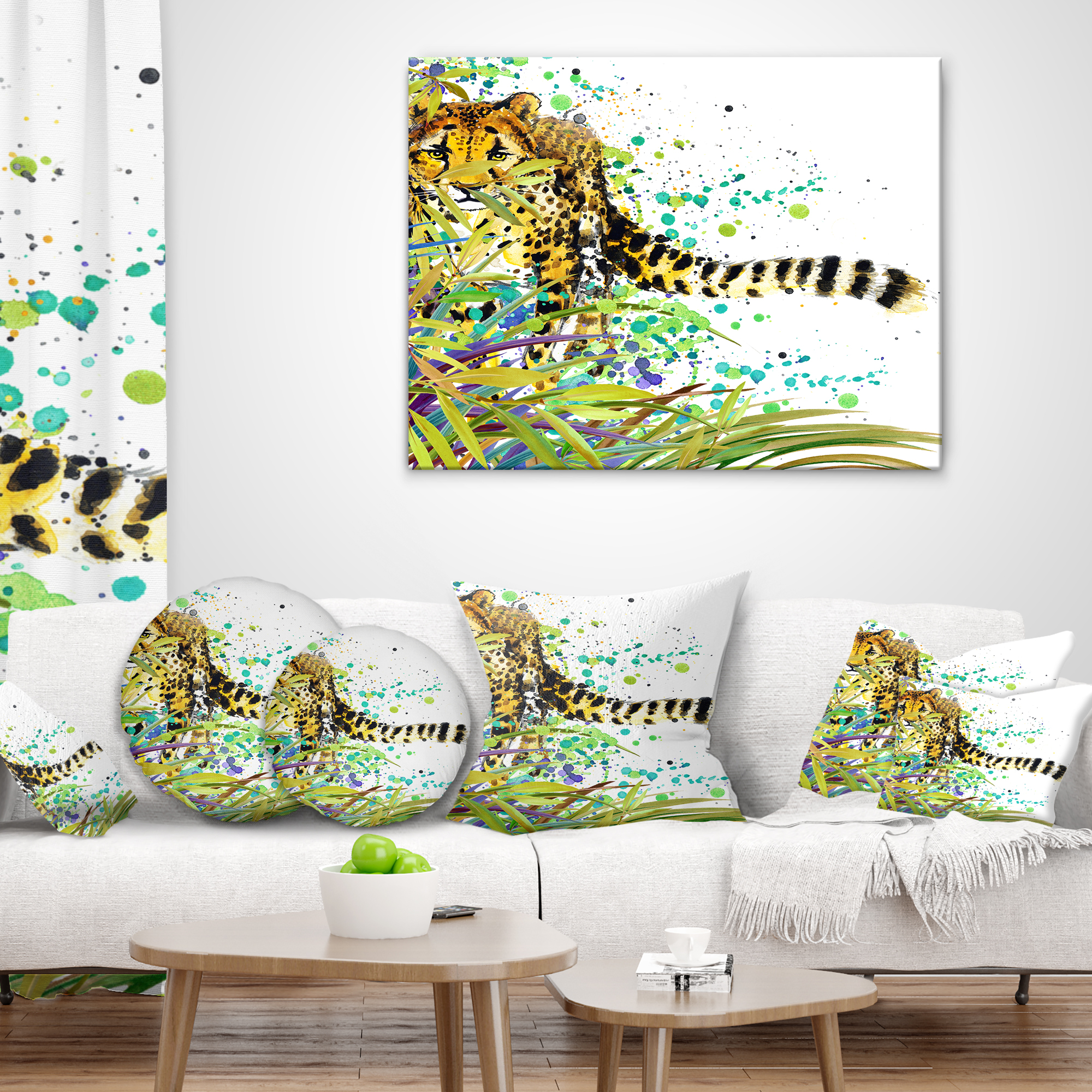 Designart The Predator Illustration Art - Animal Throw Pillow - 18x18