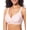 Pink, variant on Womens Scalloped No Underwire Bras Wireless Seamless V Neck Bra with Medium Support and Lift T Shirt Bralette