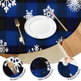 thumbnail image 4 of Blue Christmas Snowflake Pattern Round Fitted Tablecloth with Elastic Edge,Dining Table Cover Waterproof,Outdoor Round Tablecloth for Camping,Dining,Indoor and Outdoor, 4 of 7