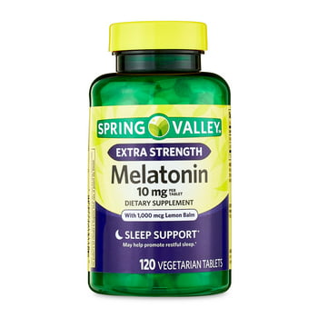 Spring Valley Extra Strength Melatonin s Dietary Supplement, 10 mg, 120 Count
