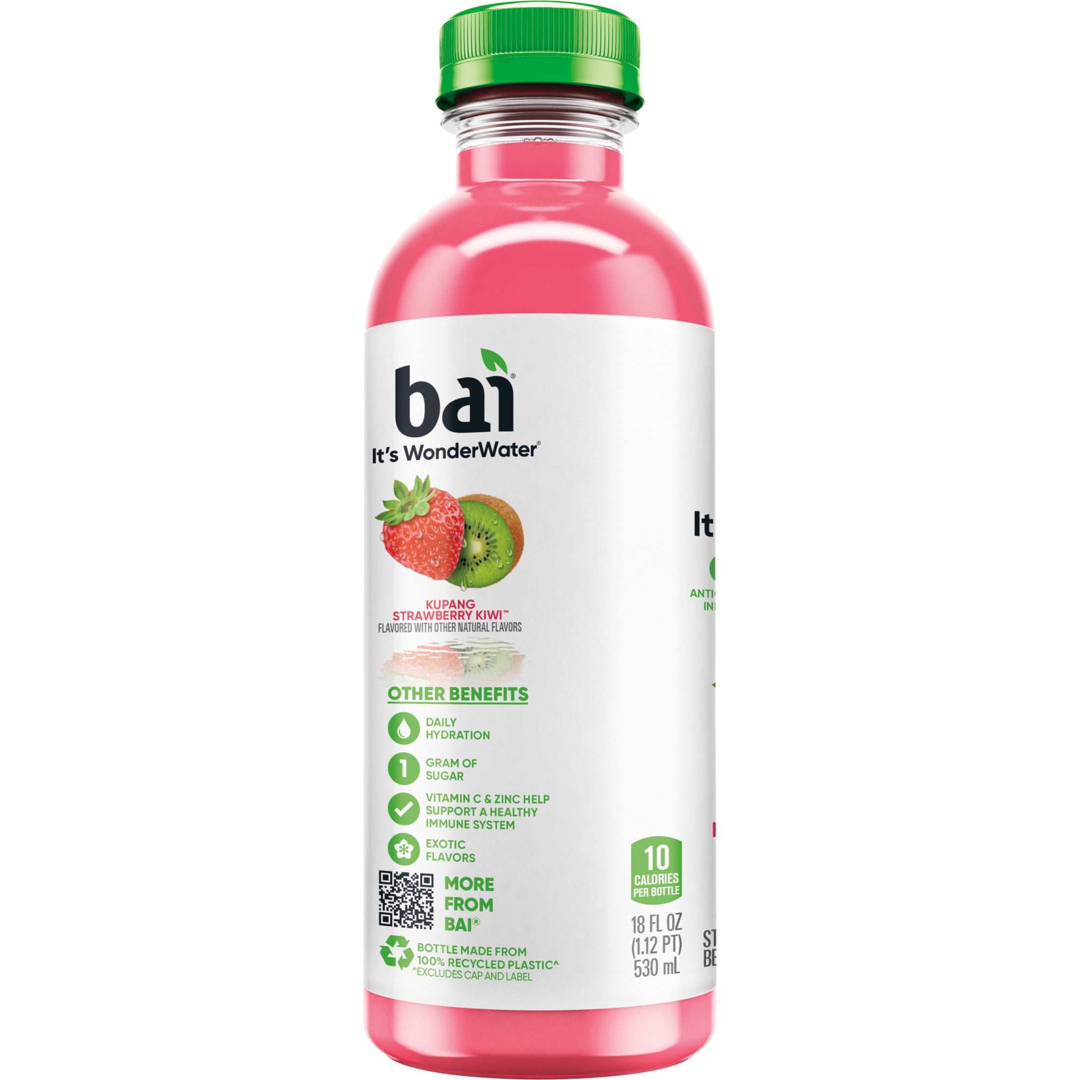 Bai Kupang Strawberry Kiwi Antioxidant Infused Water Beverage, 18 fl oz Plastic Bottle