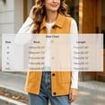 thumbnail image 3 of NominalSnug Women Corduroy Sleeveless Vest Collared Button Down Casual Outerwear With Flap Pockets, 3 of 7