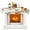 White, variant on Fall Pumpkins Fireplace Mantel Scarf Table Runner, Thanksgiving Farmhouse Maple Leaf Squirrel Winter Garland Mantel Top Tablerunners Dresser Scarves Cover Decorations for Party Living Room 70"x17"