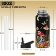 thumbnail image 4 of Insulated Water Bottle 32 oz, Mushroom Water Bottle with Straw and Lid, Reusable Leakproof Water Bottle Stainless Steel, Mushroom Gifts for Women, 4 of 6
