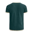 thumbnail image 5 of Eryao Mens Linen Summer T Shirts Muscle Fit Tops Short Sleeve Crewneck Tshirt Basic Athletic Fitness Workout Tees Green,XXL, 5 of 6