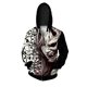 thumbnail image 2 of Ropa de otoño para hombre, sudadera con capucha estampada con máscara de fantasma para mujer, sudadera con cremallera, sudadera con capucha holgada de moda, ropa de calle Harajuku, 2 of 5