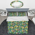 thumbnail image 3 of Designart 'Texture with Abstract Flowers & Leaves' Modern & Contemporary Duvet Cover Set, 3 of 4