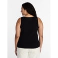 thumbnail image 3 of Terra & Sky Women’s Plus Faux Button Front Tank, Sizes 0X-4X, 3 of 5