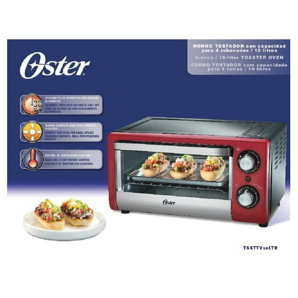 Horno Eléctrico Oster 10 Litros Rojo Bodega Aurrera en línea