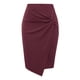 thumbnail image 1 of Sonducket Faldas de tubo delanteras envolventes de cintura alta clásicas y elegantes para mujeres sexys Faldas sólidas de mujer sexy Prendas para la parte inferior del cuerpo Vino rojo METRO, 1 of 6