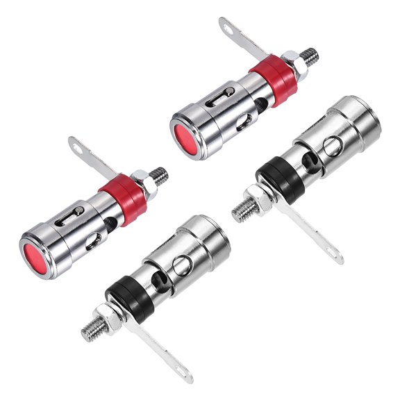 Uxcell Amplifier Terminal Connector Binding Post Push Quick Type -Binding Post Spring Loaded Press Subwoofer Basket 4pcs