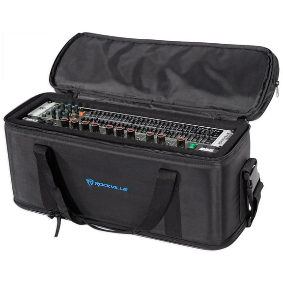 Rockville RRB30 3U Rack Bag Double-Sided Case with 12" Depth   Shoulder Strap