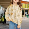 thumbnail image 2 of YunPes Girls' Sweatshirts Winter Children's Retro Print Sweatshirts for Teenagers Long Sleeves Cute Sweatshirts Toddler Hoodie, 2 of 7