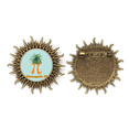 thumbnail image 1 of Cálculo de los resultados Pin de gancho de metal vintage con forma de sol Unbranded  M, 1 of 3