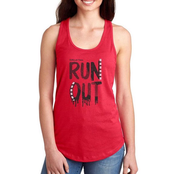 Run Out Difficult Time Racerback Tank Women -Image by Shutterstock, Female Large