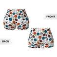 thumbnail image 3 of Sigee Color Balls Print Women's High Waist Workout Shorts - Squat Proof, Tummy Control, Yoga and Gym Activewear-Small, 3 of 9