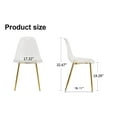 thumbnail image 6 of Clear Dining Chairs Set of 6, Modern Kitchen Chairs with Transparent Seat, Acrylic Accent Side Chairs with Golden Legs for Dining Room, Kitchen, Living Room, Transparent, 6 of 6