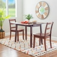 thumbnail image 2 of Linon Breia 3-Piece Dining Set Extendable Storage Tabletop in Cherry Wood Finish, 2 of 16