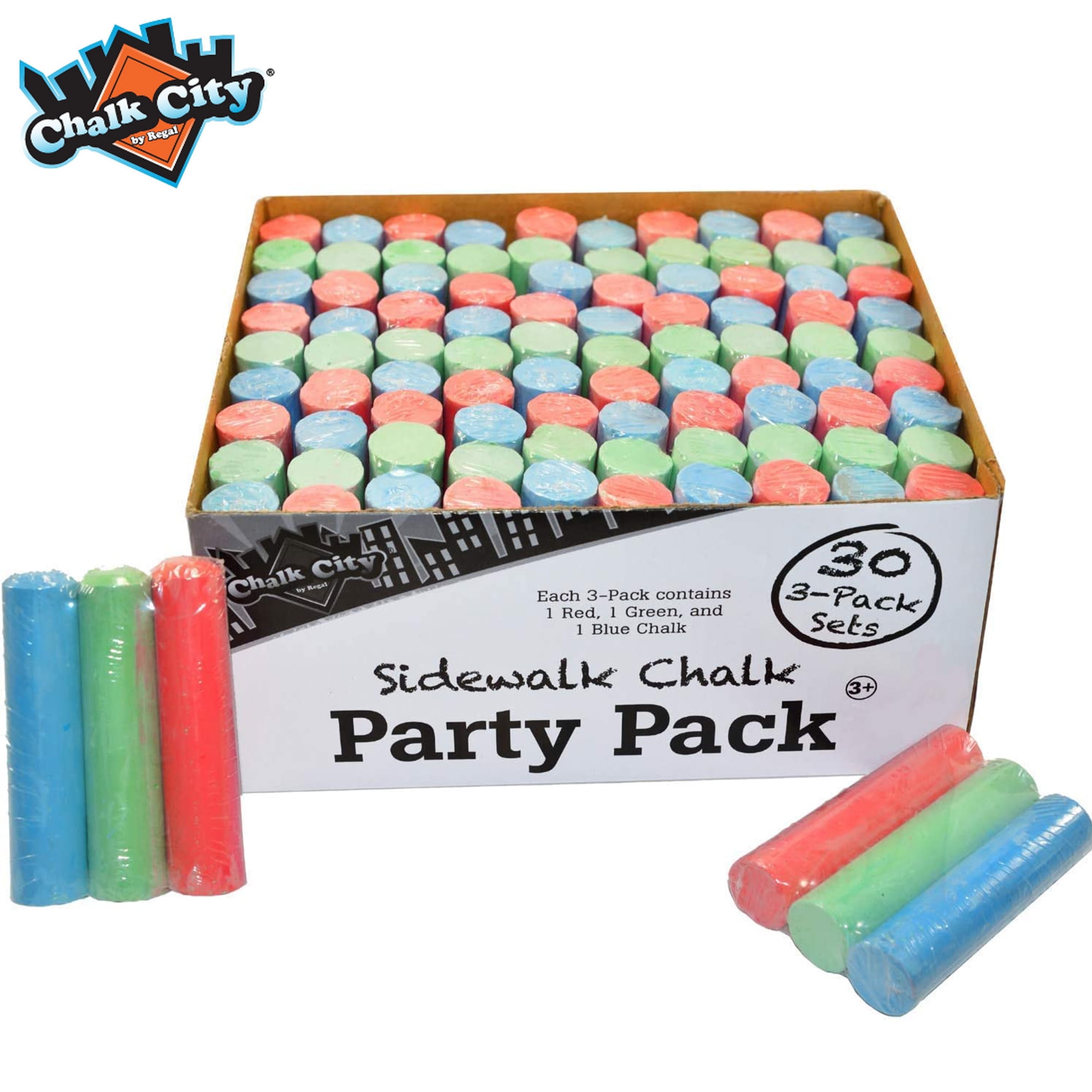 Kids Sidewalk Chalk With Bucket Set of 2-40 ct Bulk Orders Available 