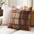 thumbnail image 3 of decorUhome 20x20 Inch Pack of 2 Boho Plaid Textured Pillow Covers for Couch Sofa Bedroom, Farmhouse Neutral Pillowcases for Home Decor, Autumnal, 3 of 9