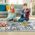 thumbnail image 3 of Garvee 8x10 Persian Boho Rug Medallion Distressed Area Rug Soft Foldable Thin Rug Anti-Slip Non-Shedding Carpet for Dining Room Home Office, Gray, 3 of 8