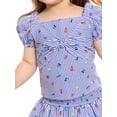 thumbnail image 3 of Minnie and Friends Toddler Girls Allover Print Striped Puff Sleeve Top and Matching Skirt Set, 2-Piece, Sizes 12M-5T, 3 of 10