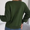 thumbnail image 4 of Annhoo Womens Sweaters Casual Long Sleeve Square Neck Tops Fall Winter Loose Cozy Knitted Pullover Shirts, 4 of 7