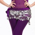 thumbnail image 3 of PMUYBHF 320 Three Straight Two Angle Belly Dance Waist Chain Belt With Sequins for Dance Performance and Accessory 12306 A, 3 of 4