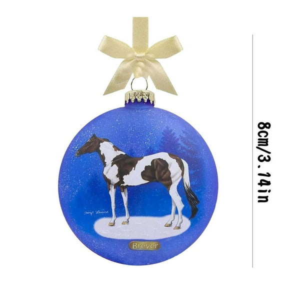 Árbol de Navidad con caballo, decoración artesanal de acrílico 2D, colgante para fiesta, decoración para fiesta de Navidad, decoración para boda, árbol de caballo
