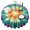 Rainbow Tie Dye, variant on Orange Blue Tie Dye Mandala Pattern Round Tablecloth 60"x60",Wrinkle Wipeable Table Cloth for Kitchen Dining Room Picnic Patio Party