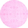 thumbnail image 1 of Ahgly Company Indoor Round Oriental Pink Traditional Area Rugs, 8' Round, 1 of 4