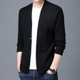 thumbnail image 4 of Vedolay Mens Sweaters Shawl Collar Thickened Warm Cardigan Winter Black,2XL, 4 of 5