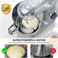Zurio 6 Quarts Electric Mixer, 10Speed TiltHead Food Mixer with Stainless Steel Bowl
