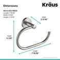 thumbnail image 2 of Kraus Bathroom Towel Ring, Brushed Nickel, 2 of 7