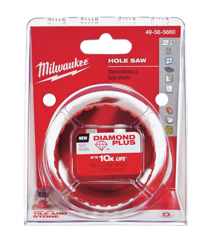 Milwaukee Diamond Plus 21/2 Inch Hole Saw