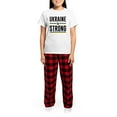 thumbnail image 4 of CafePress - Ukraine Strong Women's Light Pajamas - Women's Short Sleeve Print T-Shirt and Pants Light Cotton Pajama Set, 4 of 7