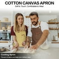 thumbnail image 4 of Canvas Work Apron for Artist Bartender Barista Carpenter Gardener Hairstylist, Cross Back Strap Adjustable for Men Women Apron with Pockets, Chef Apron for Kitchen Cooking Baking Grilling -Yellow, 4 of 9