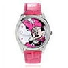 Disney Her's MIN256 Rhinestone Minnie Mouse Pink Strap Watch