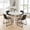 Gray, variant on Roundhill Furniture Varna 5-Pc Round Dining Set, Trestle Dining Table with 4 Chairs, White
