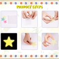 thumbnail image 1 of 100 Uds. ZefeiWu estrellas luminosas fluorescentes decoración de pared pegatinas, 1 of 1