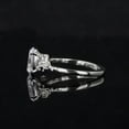 thumbnail image 3 of solitaire jewels Unique SnowDrift Oval Moissanite Engagement Ring For Women, 14K White Gold, 3 of 5