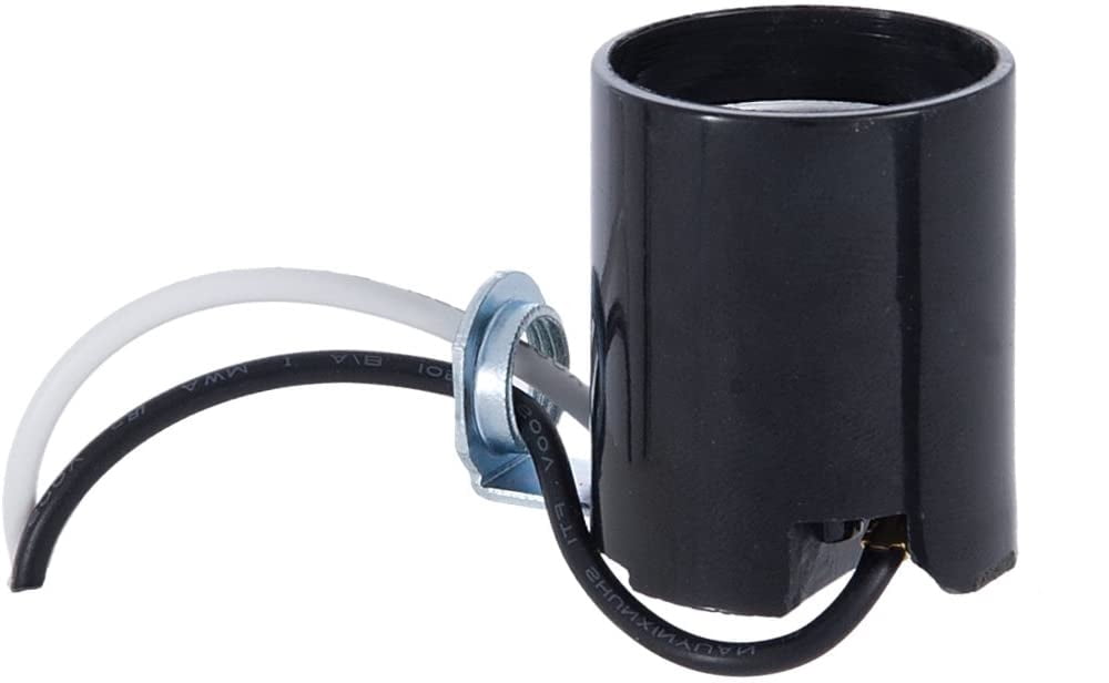 B&P Lamp Adjustable Candle Socket - Medium Base (E26), 4" To 5.5" Height, On/Off Turn-Knob, 250W Max