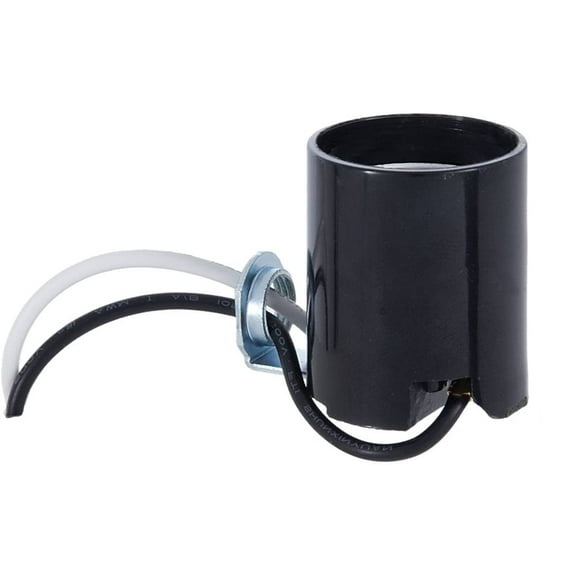 B&P Lamp® Med. Base Lamp Socket with side mount 1/8F hickey and 9" wire leads