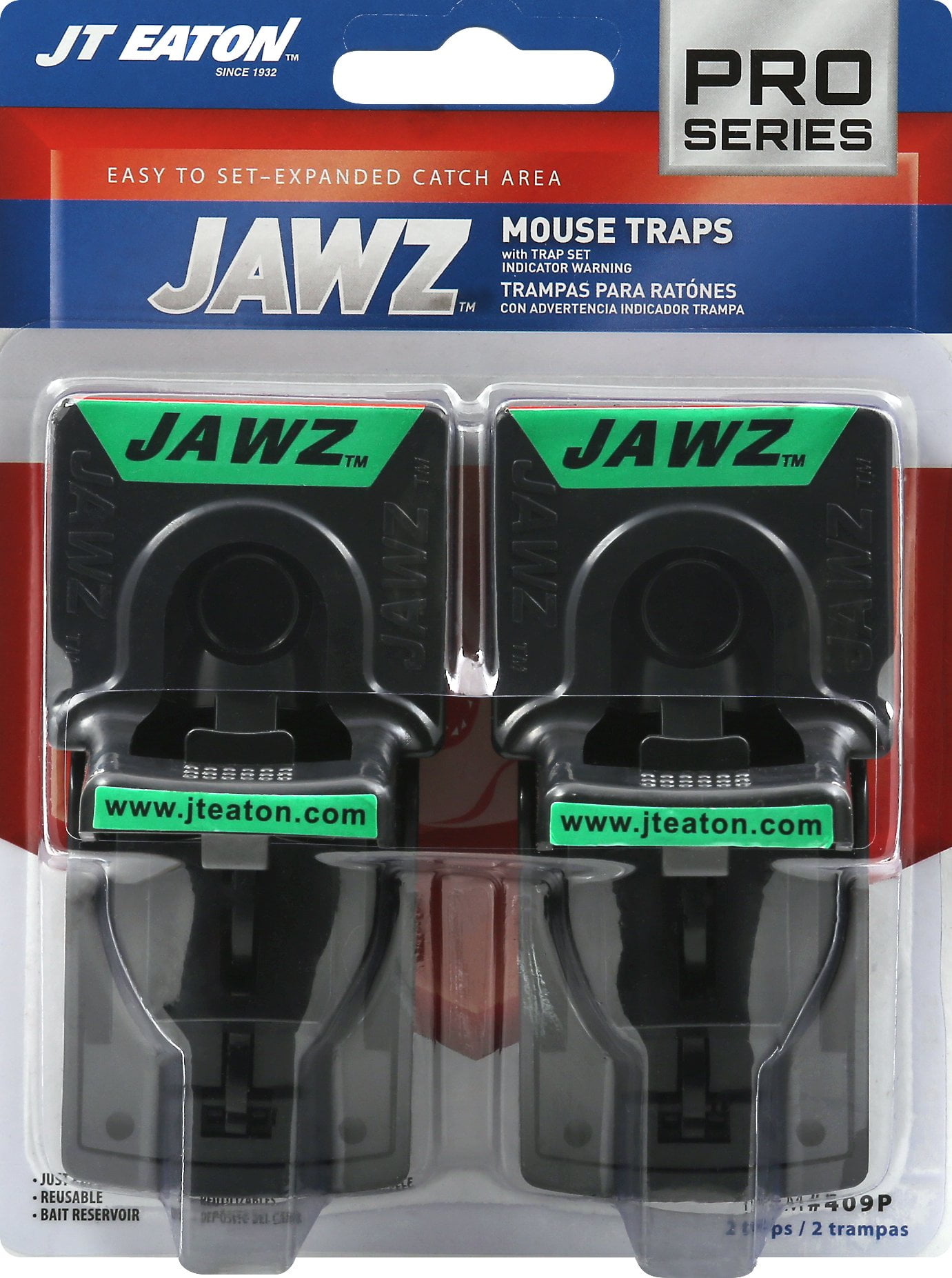 JT Eaton 7567365 JAWZ Pro Series Small Snap Animal Trap for Rats
