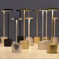 thumbnail image 3 of Led Wireless Table Lamp, Small Rechargeable Metal Desk Lamp, 2 Gradation Levels, Modern Hotel Bedroom Restaurant, 3 of 4
