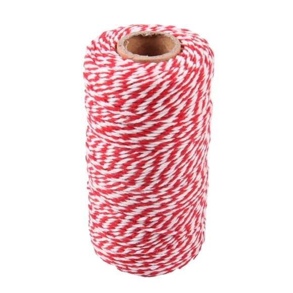Cuerda de algodón - Cuerda de cocina multiusos, cordón, embalaje de regalo, arte y manualidades rojo