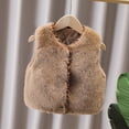 thumbnail image 4 of Girls Furry Fleece Sleeveless Waistcoat, Solid Leisure Warm Vest Coat, Lightweight Winter Layering Outerwear for Kids Daily Wear 4-5 Years, 4 of 7
