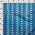thumbnail image 2 of oneOone Cotton Jersey Blue Fabric Scales Geometric Diy Clothing Quilting Fabric Print Fabric By Yard 58 Inch Wide, 2 of 4